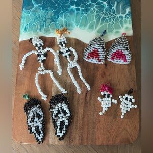 Ghostface Beaded Keychain